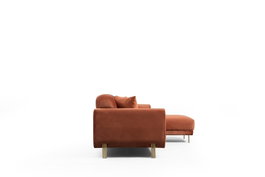 Atelier Del Sofa Sofá-Cama de Esquina Color Canela